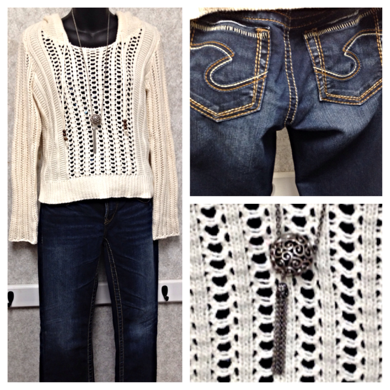 Cozy AE sweater & Silver jeans - Zanna Lee's Fashion Finds